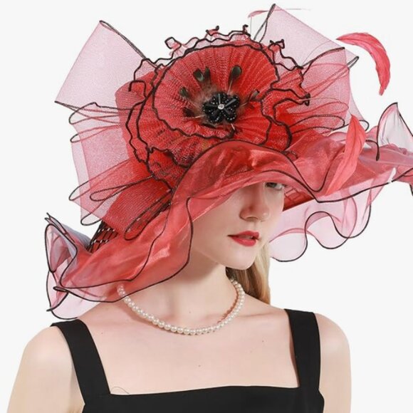 Kentucky Derby Church Dress Hat for Women Fuchsia Line